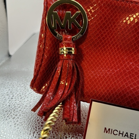 Michael Kors cosmetic bag or you could use it as a small purse. Beautiful red. - Picture 2 of 6